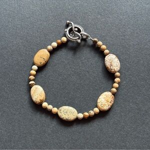 Picture Jasper Beaded Bracelet | 6IN